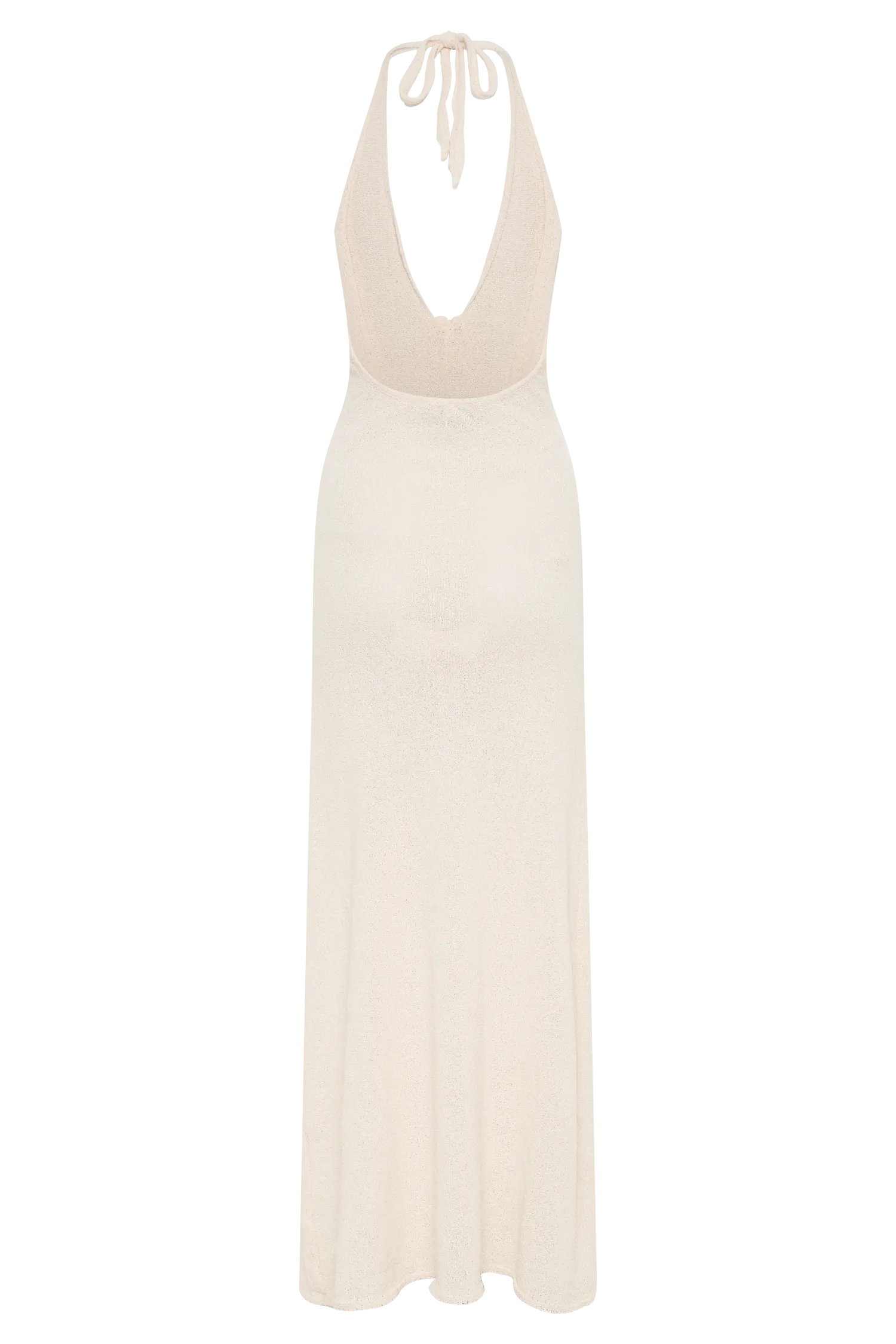 Cherie Knit Halter Maxi Dress - Nude