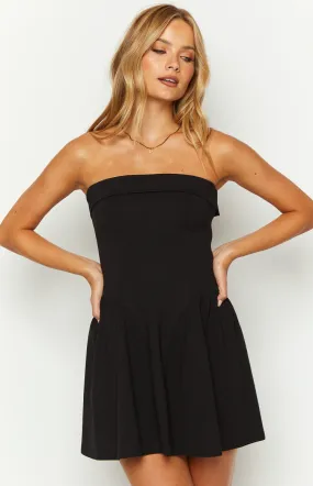 Chevy Black Strapless Mini Dress