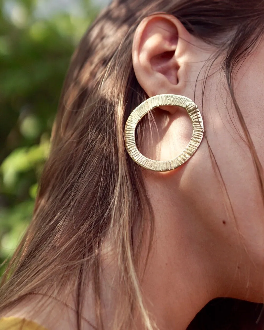 Circle Striped Earrings