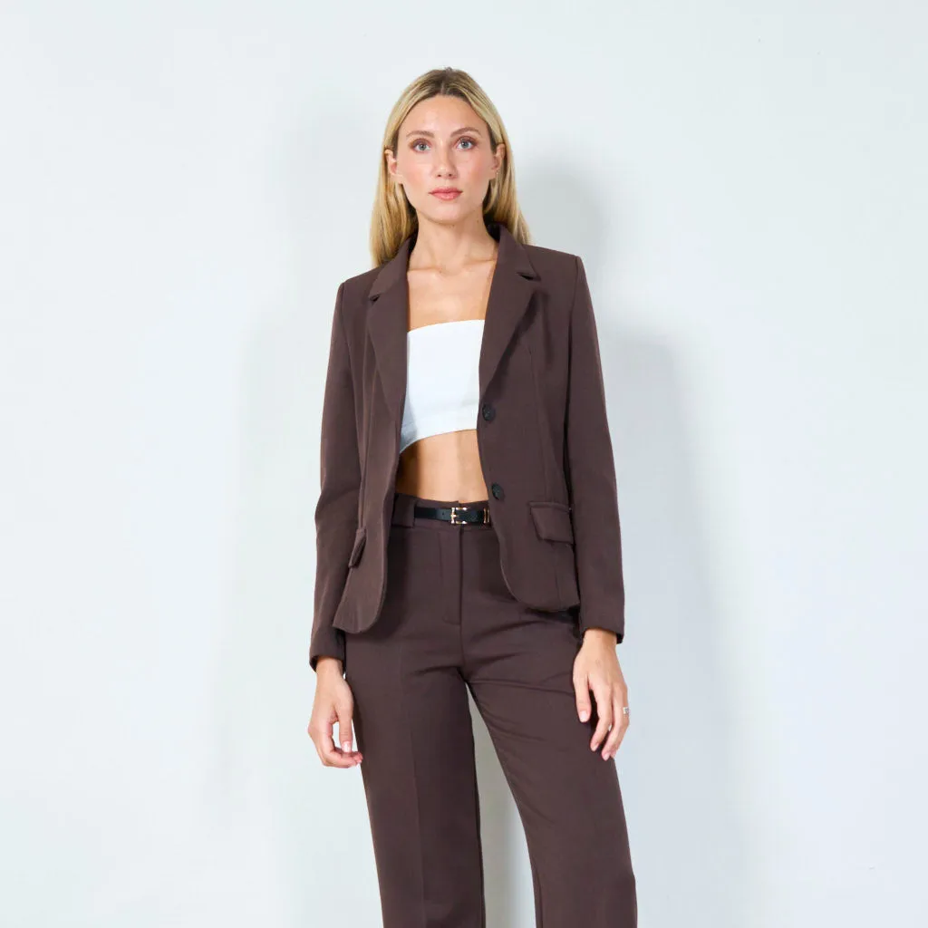 Classic tailored blazer with pockets wholesale