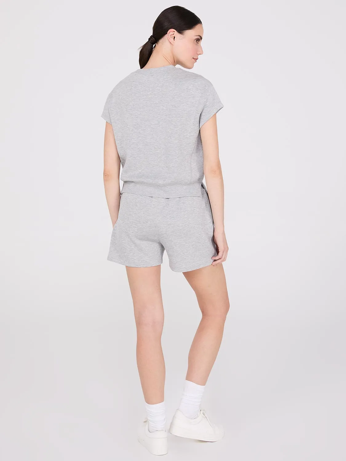 Cloud Fleece Drop Shoulder Waisted T-Shirt