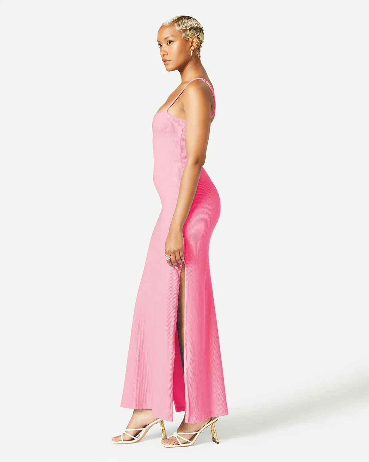 Convertible Slit Maxi Dress