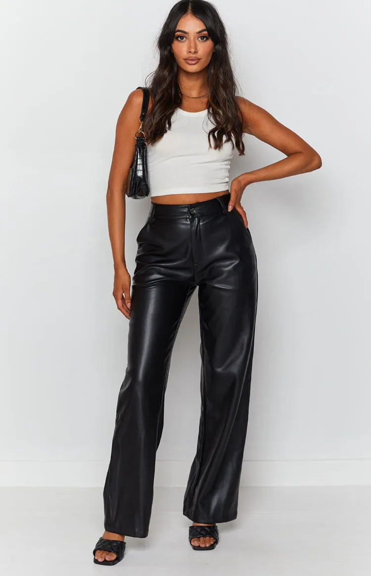 Cool Shade PU Pants Black