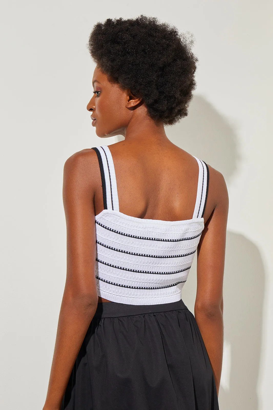 Cropped Tank - Striped Knit