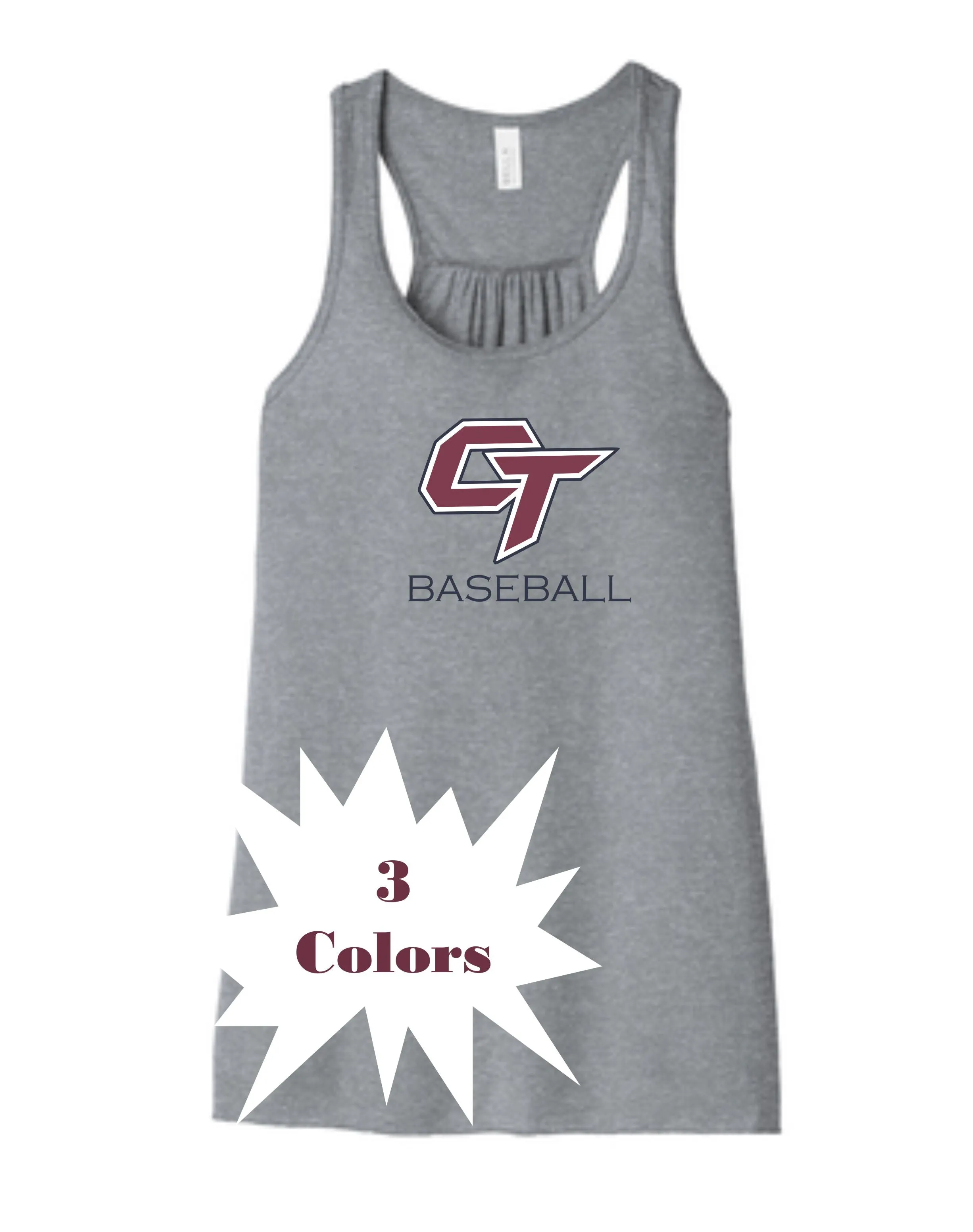 CT Baseball  Ladies and Girls Tank- matte or glitter