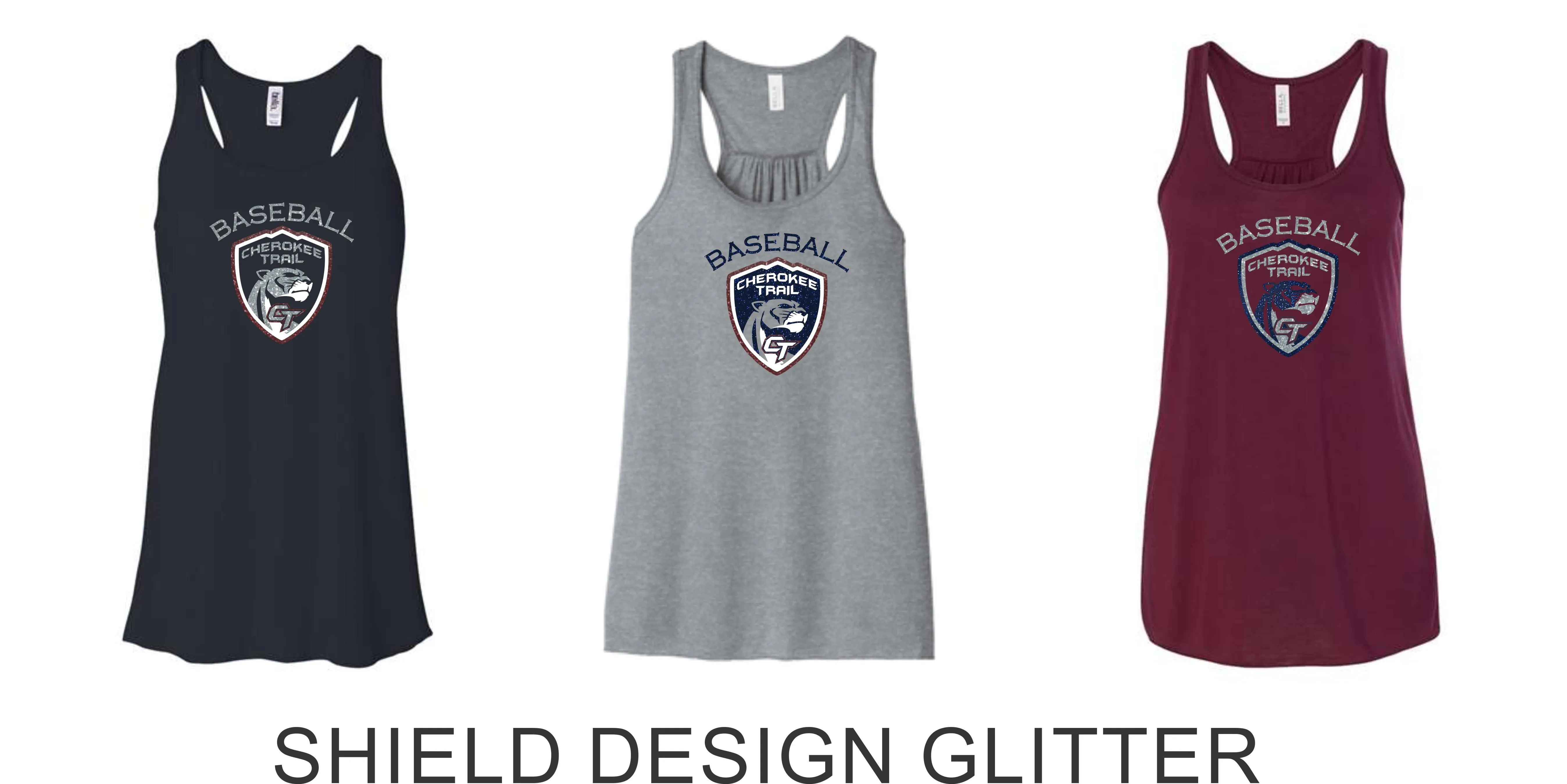 CT Baseball  Ladies and Girls Tank- matte or glitter