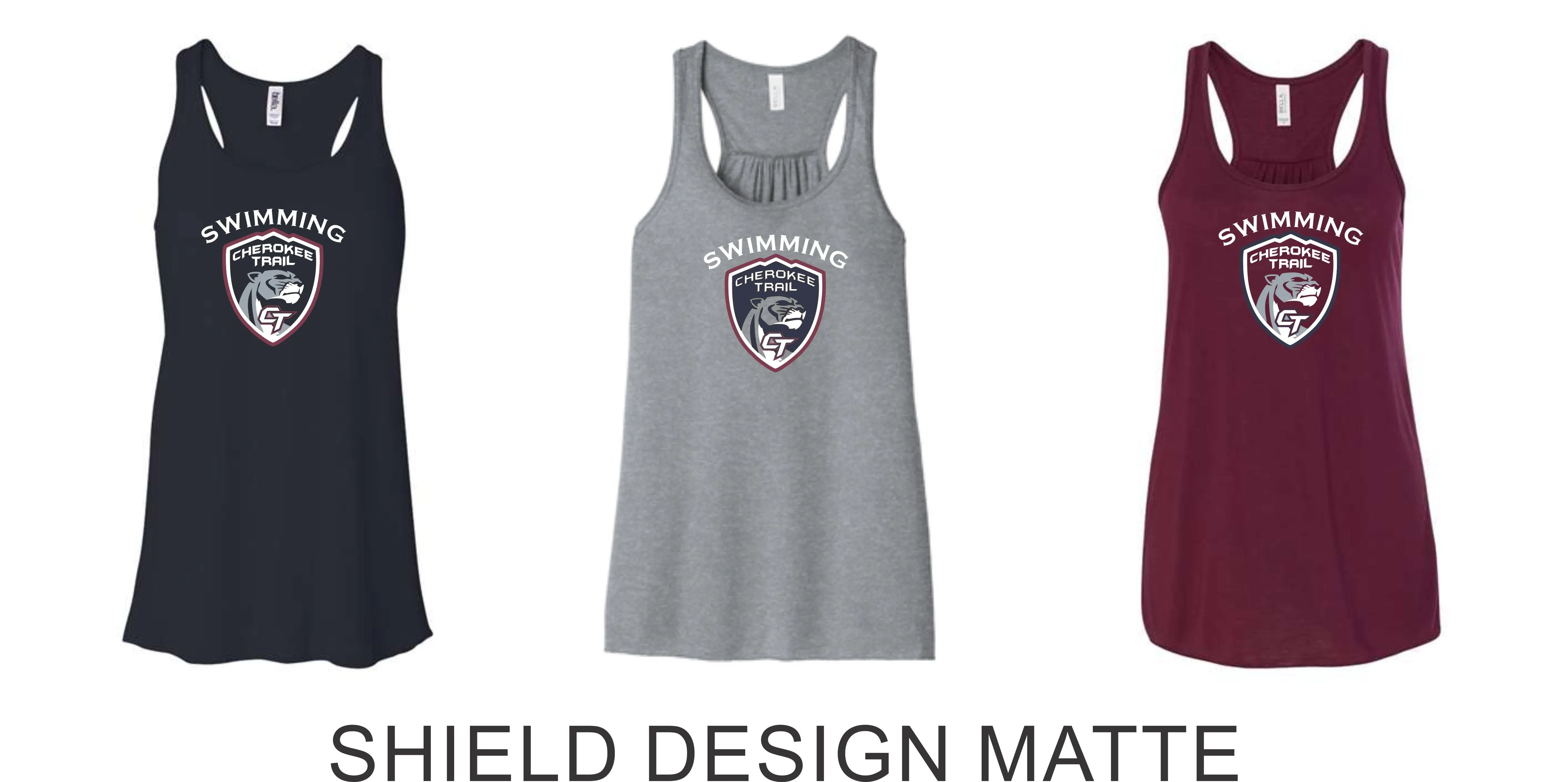 CT Swimming  Ladies and Girls Tank- matte or glitter