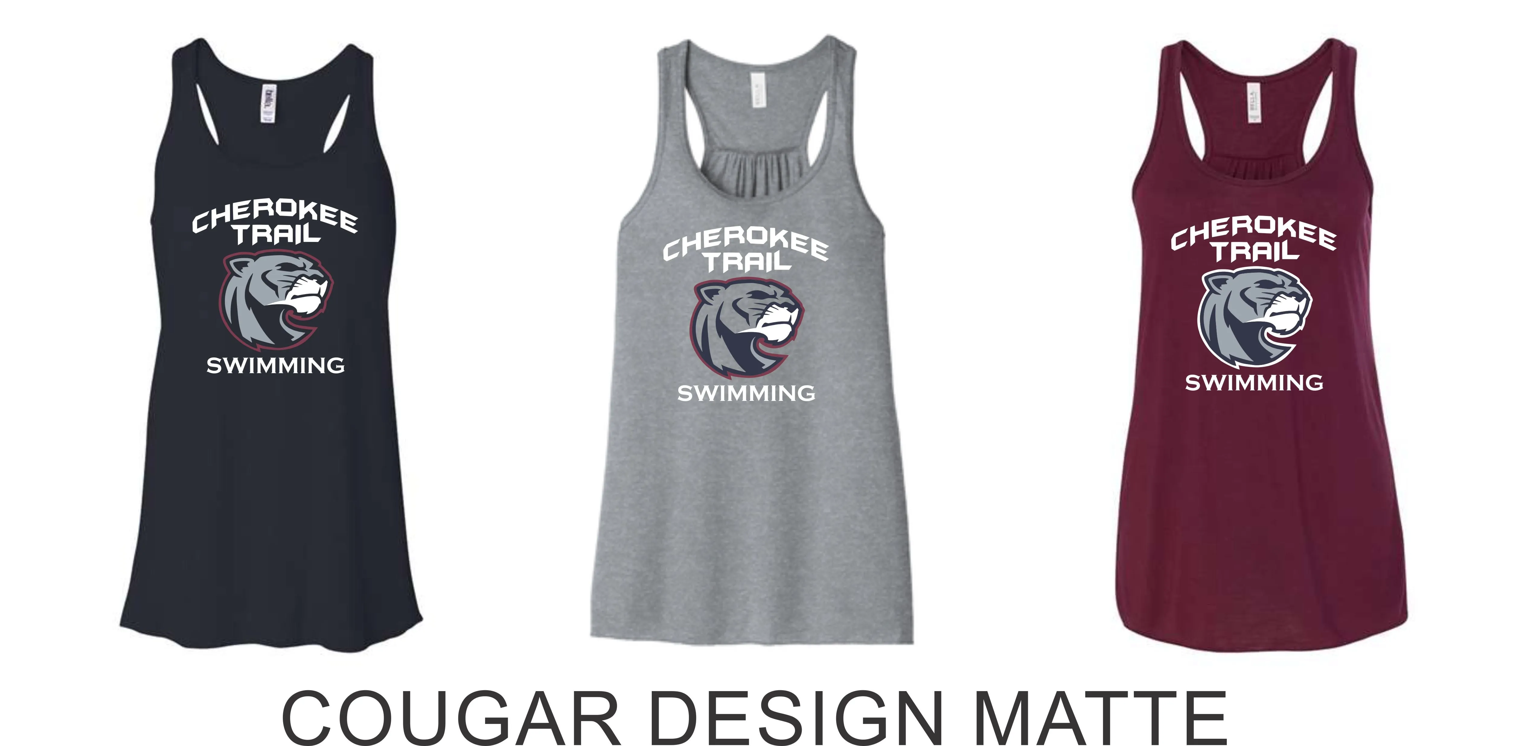 CT Swimming  Ladies and Girls Tank- matte or glitter