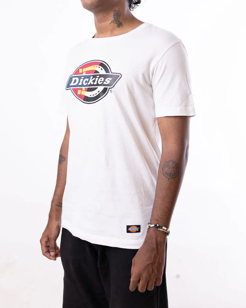 DICKIES SPLIT DOUBLE LOGO TEE WHITE