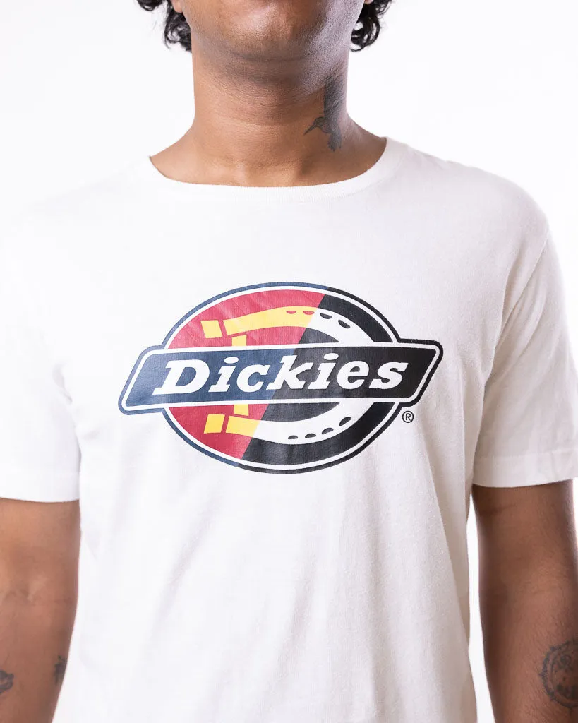 DICKIES SPLIT DOUBLE LOGO TEE WHITE