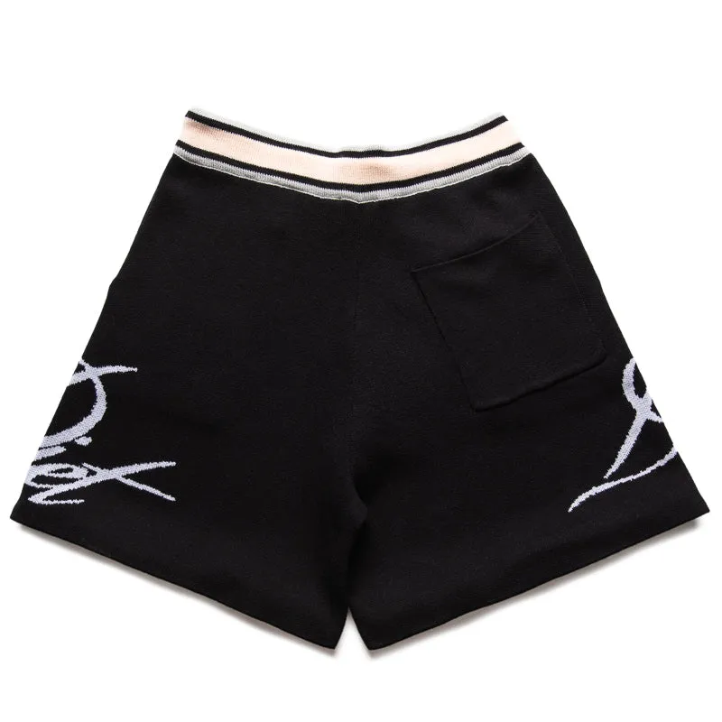 Diet Starts Monday Knitted Script Shorts - Black