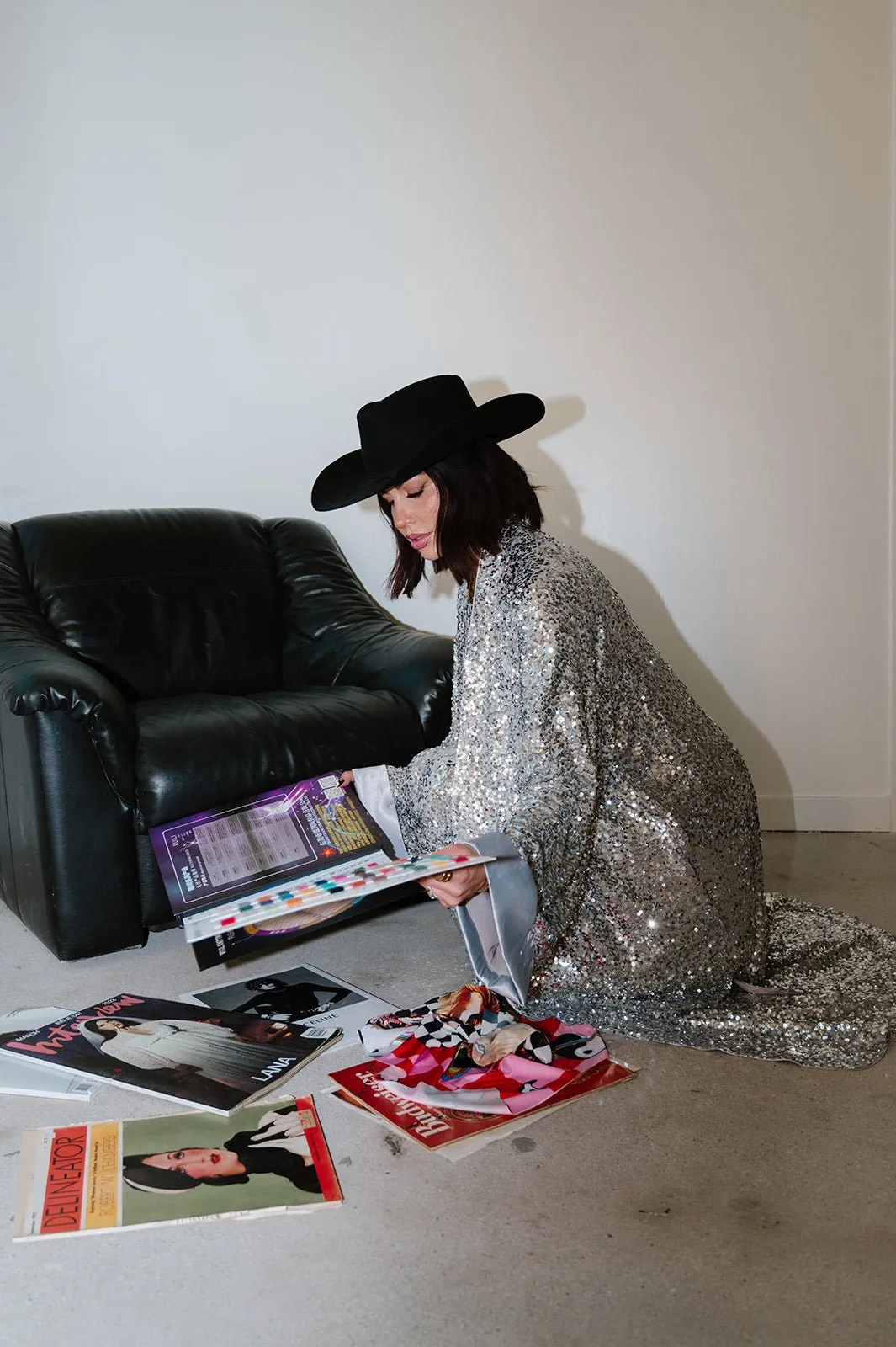 Disco Fever Sequin Satin Duster