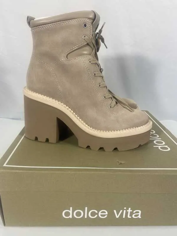 DOMMIE BOOTS TAUPE SUEDE - re:vita