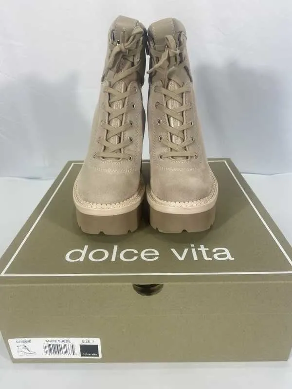 DOMMIE BOOTS TAUPE SUEDE - re:vita