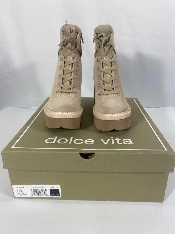 DOMMIE BOOTS TAUPE SUEDE - re:vita