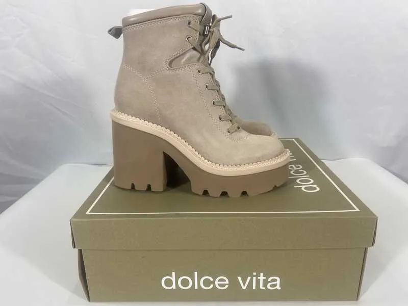 DOMMIE BOOTS TAUPE SUEDE - re:vita