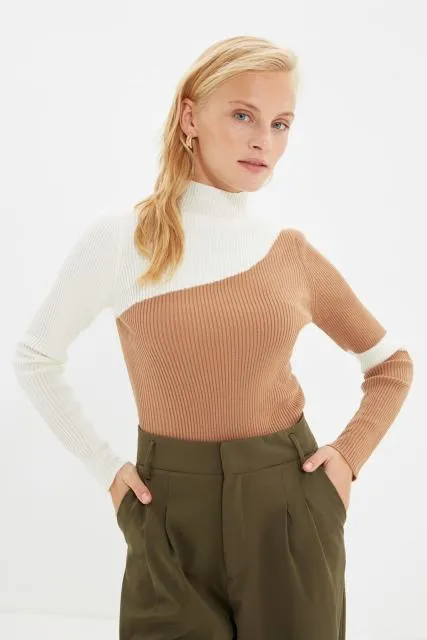 DressBetty - With Color Block Knitwear Sweater