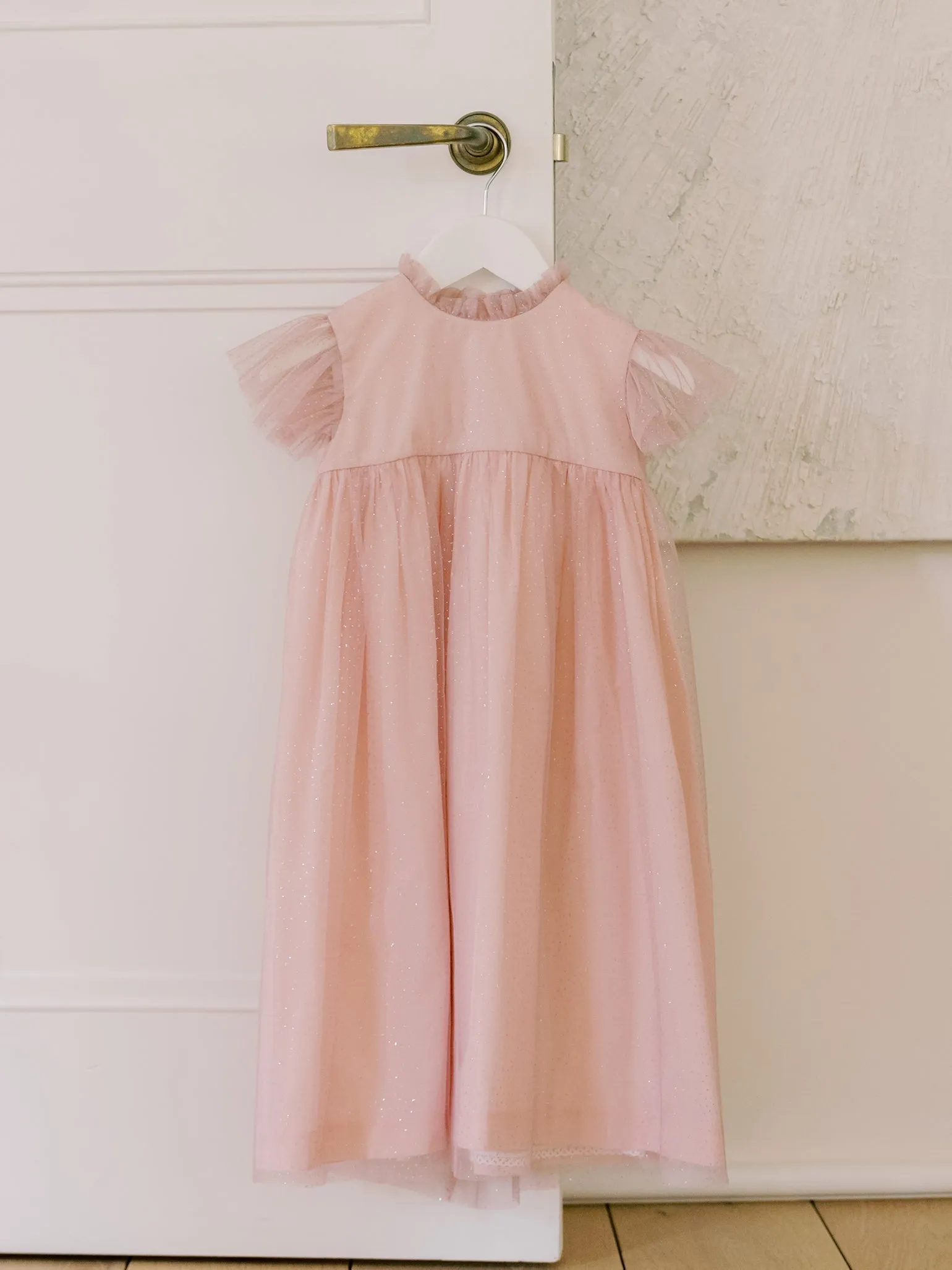 Dusty Pink Estrella Tulle Girl Empire Dress