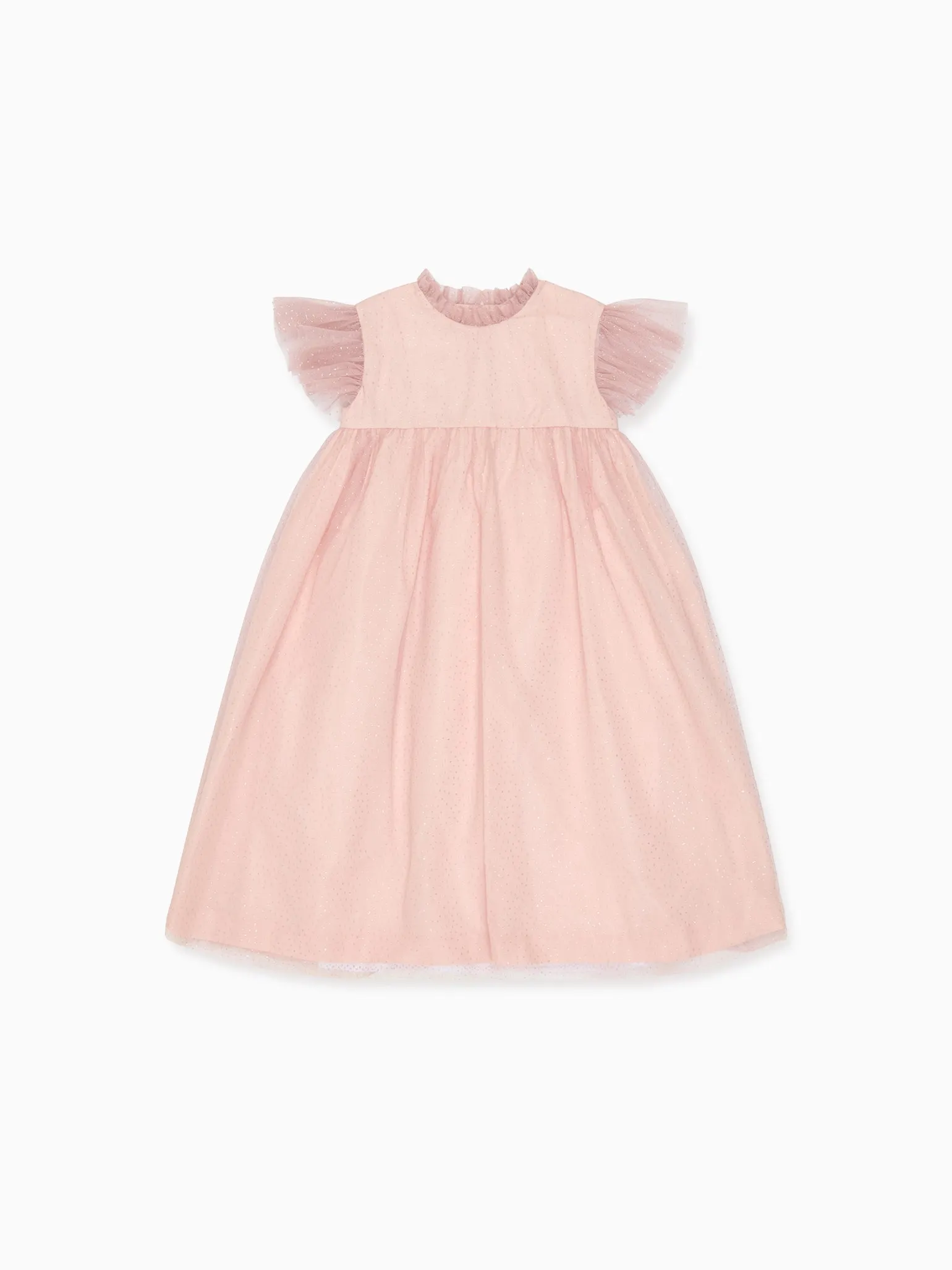 Dusty Pink Estrella Tulle Girl Empire Dress