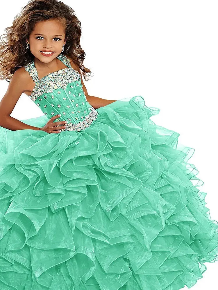 Elegant Luxurious Sequined Flower Girl Dresses