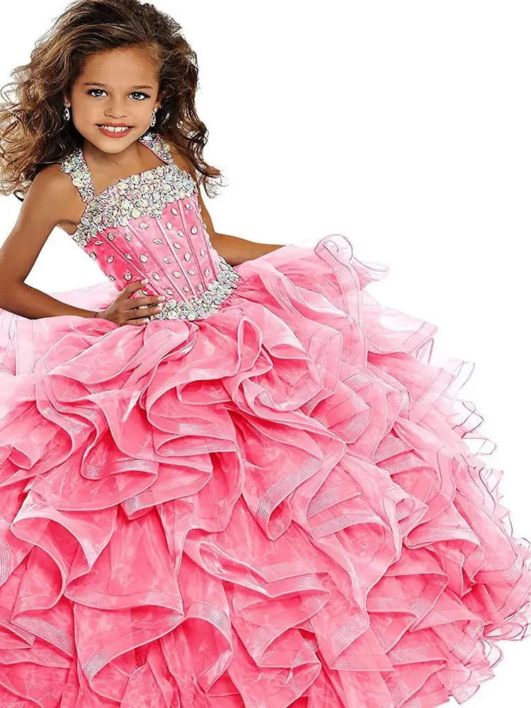 Elegant Luxurious Sequined Flower Girl Dresses