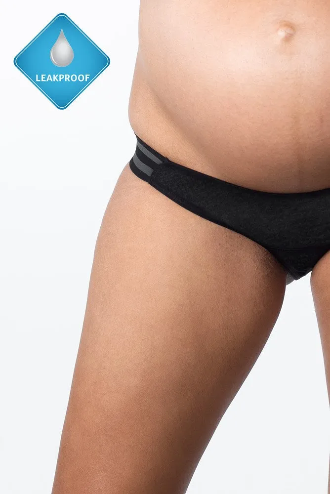 ELEVATE BLACK LIGHT LEAKPROOF BIKINI BRIEF