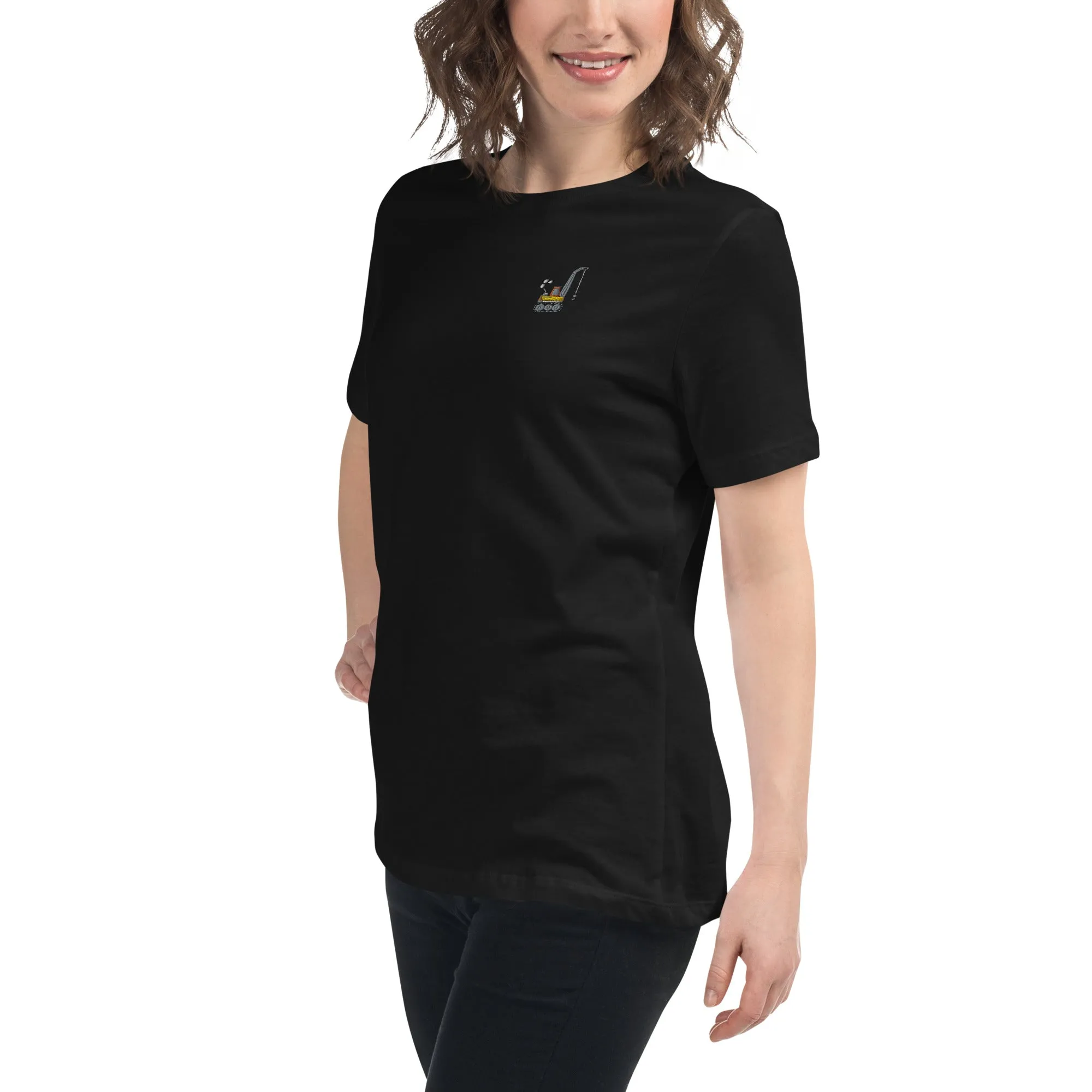 Embroidered Crane Women's Relaxed T-Shirt