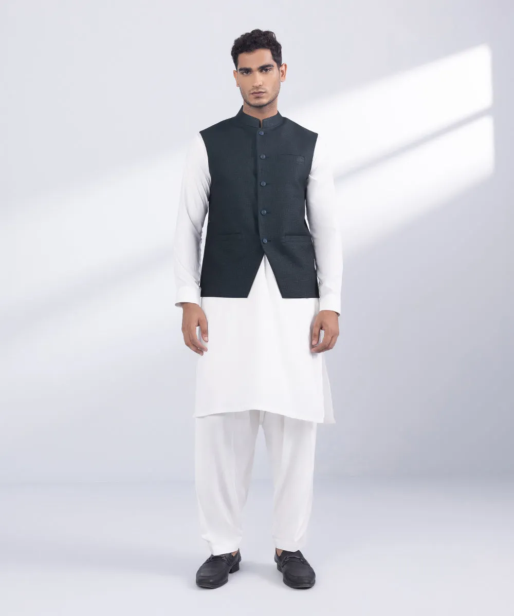 Embroidered Wash & Wear Waistcoat