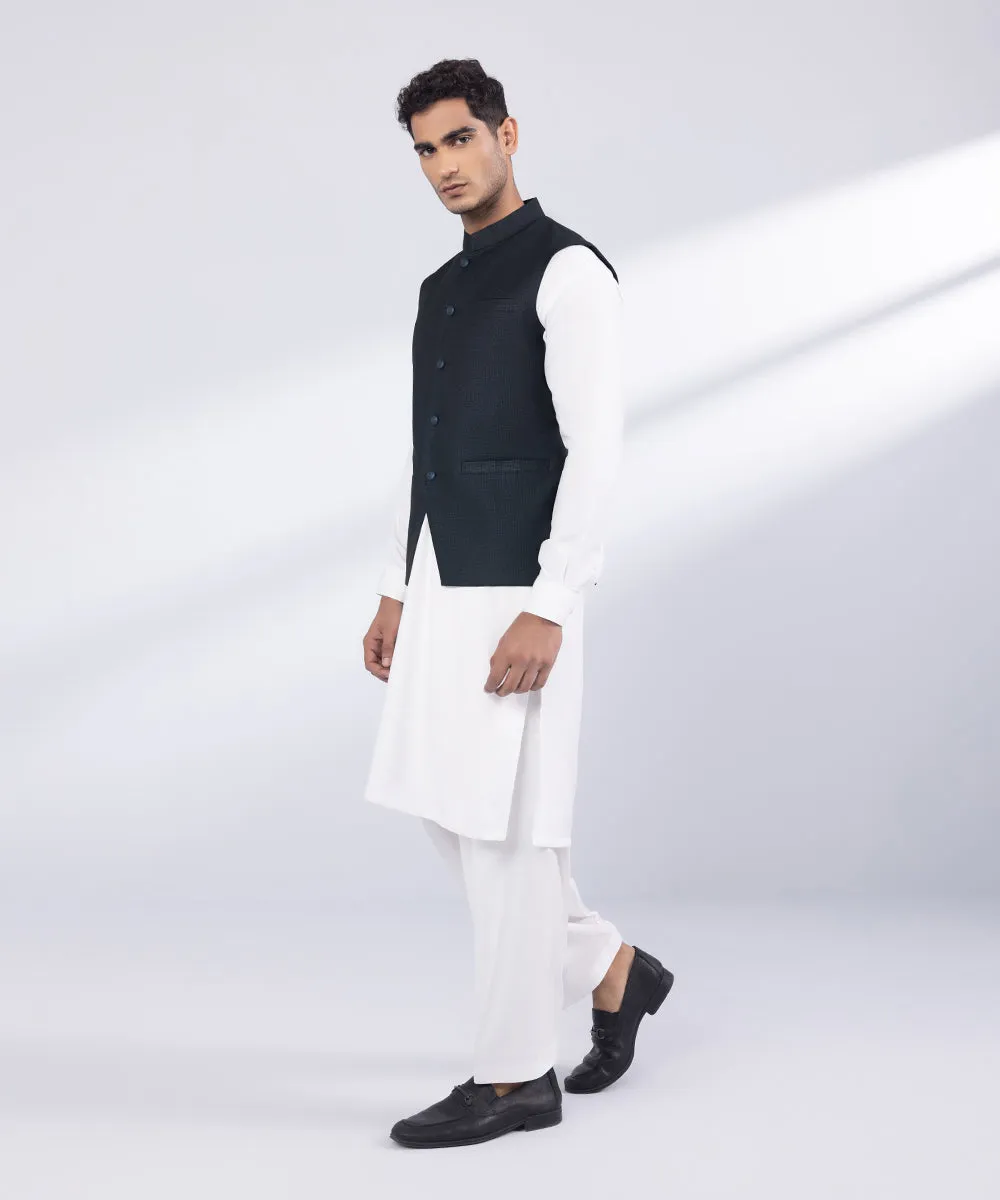 Embroidered Wash & Wear Waistcoat