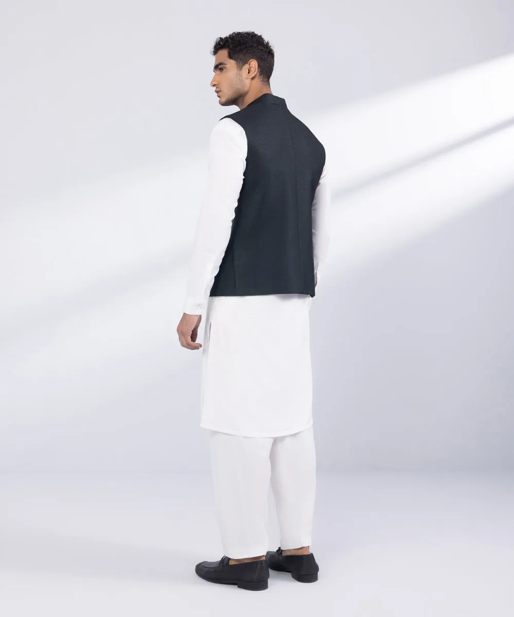 Embroidered Wash & Wear Waistcoat