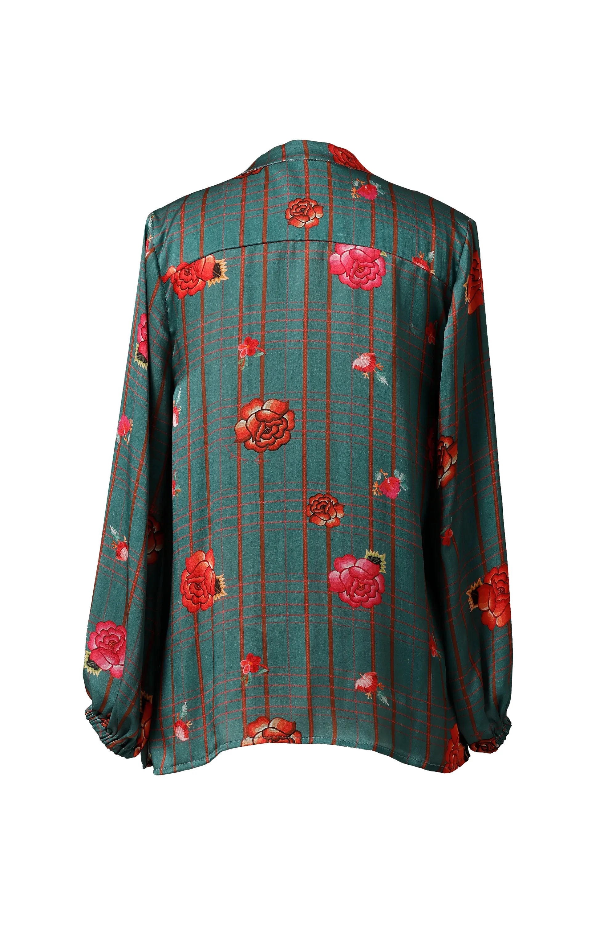 Emily Lovelock Silk Deep Emerald Blouse