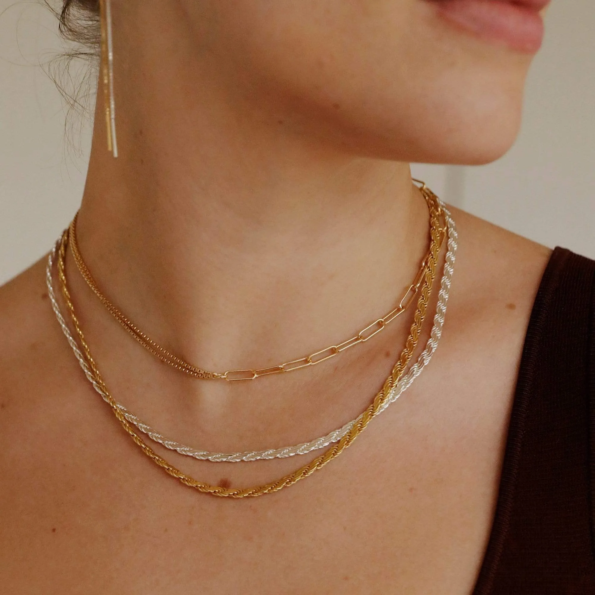 Estée Lalonde Duality Chain Necklace 18ct Gold Plate