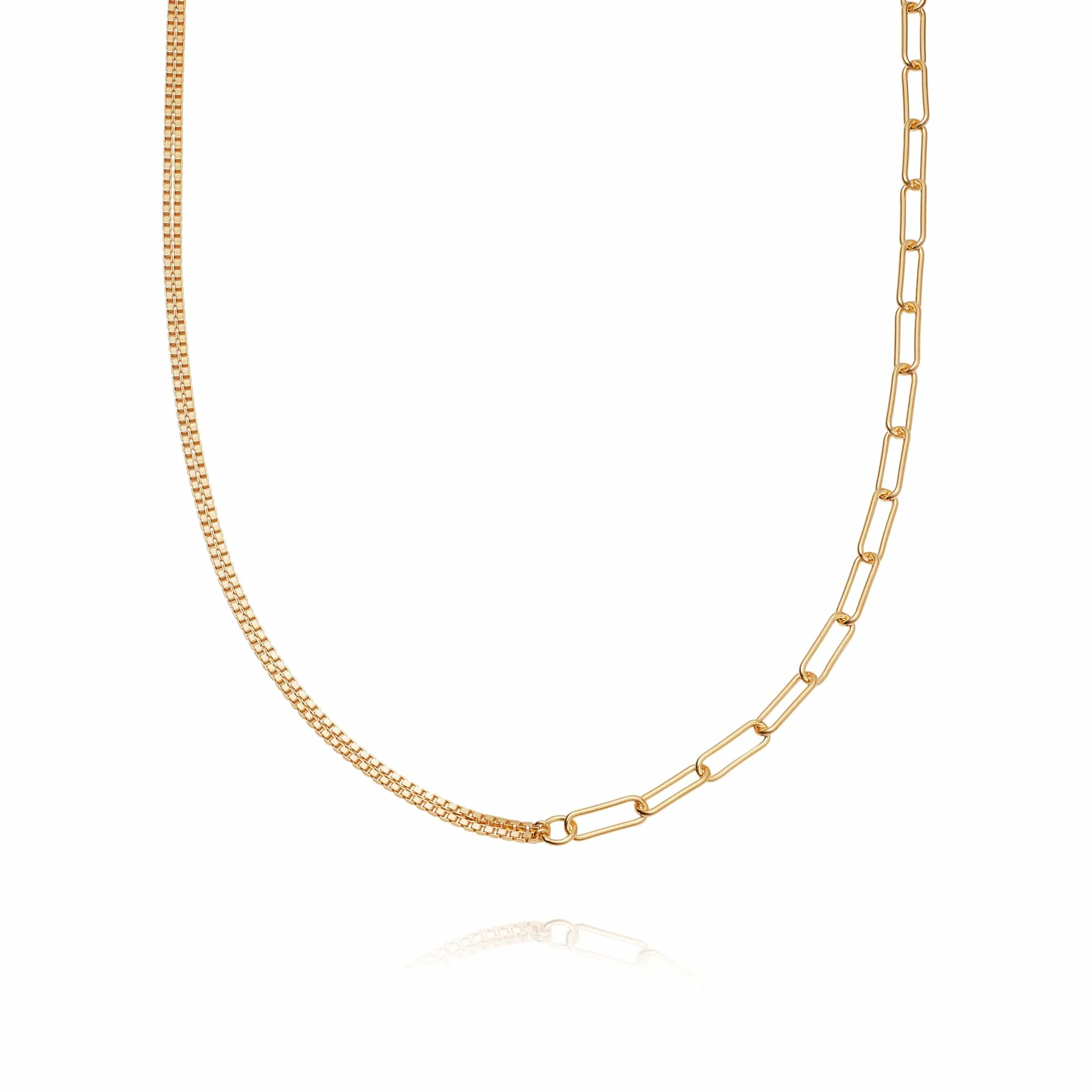 Estée Lalonde Duality Chain Necklace 18ct Gold Plate