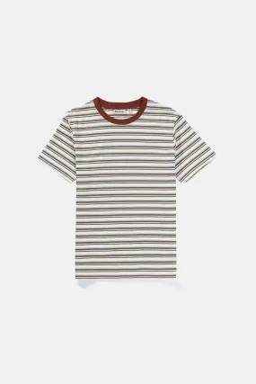 Everyday Stripe Ss T Shirt Natural