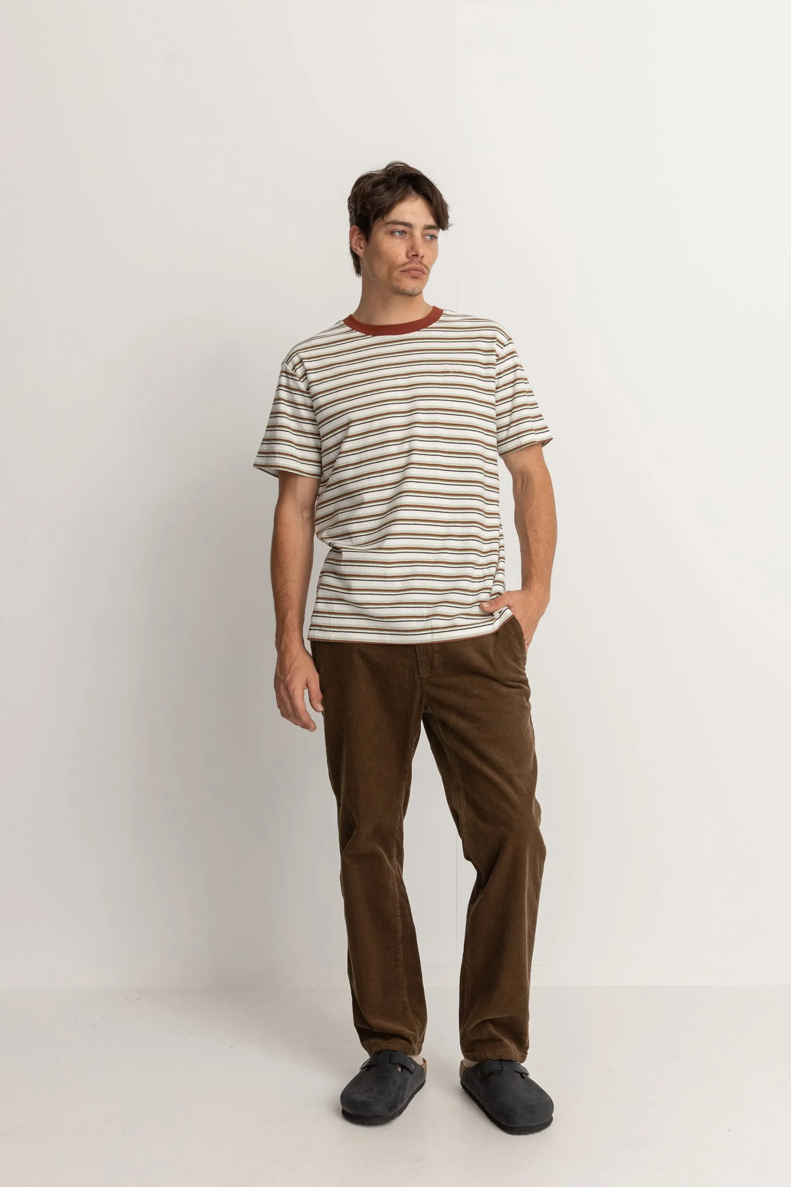 Everyday Stripe Ss T Shirt Natural