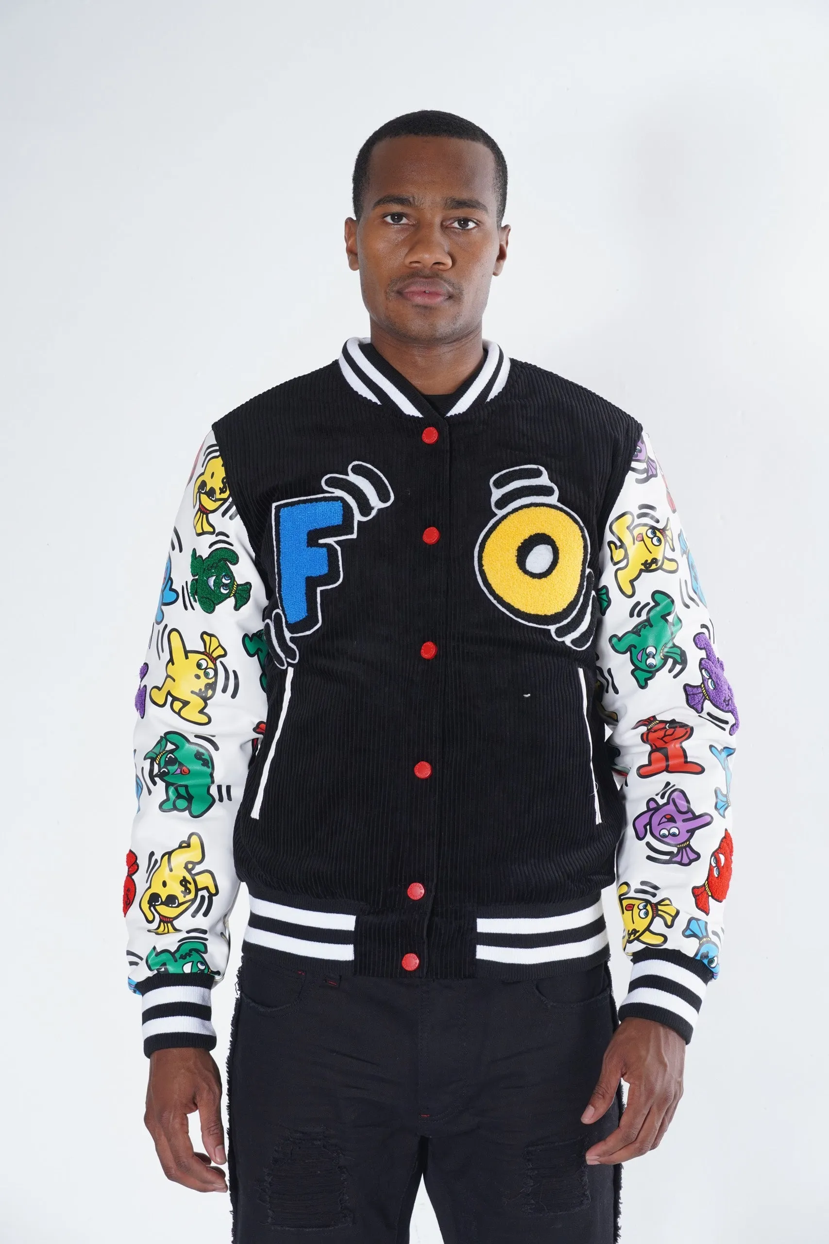 F1050 Frost Money Dance Corduroy Jacket -  Black