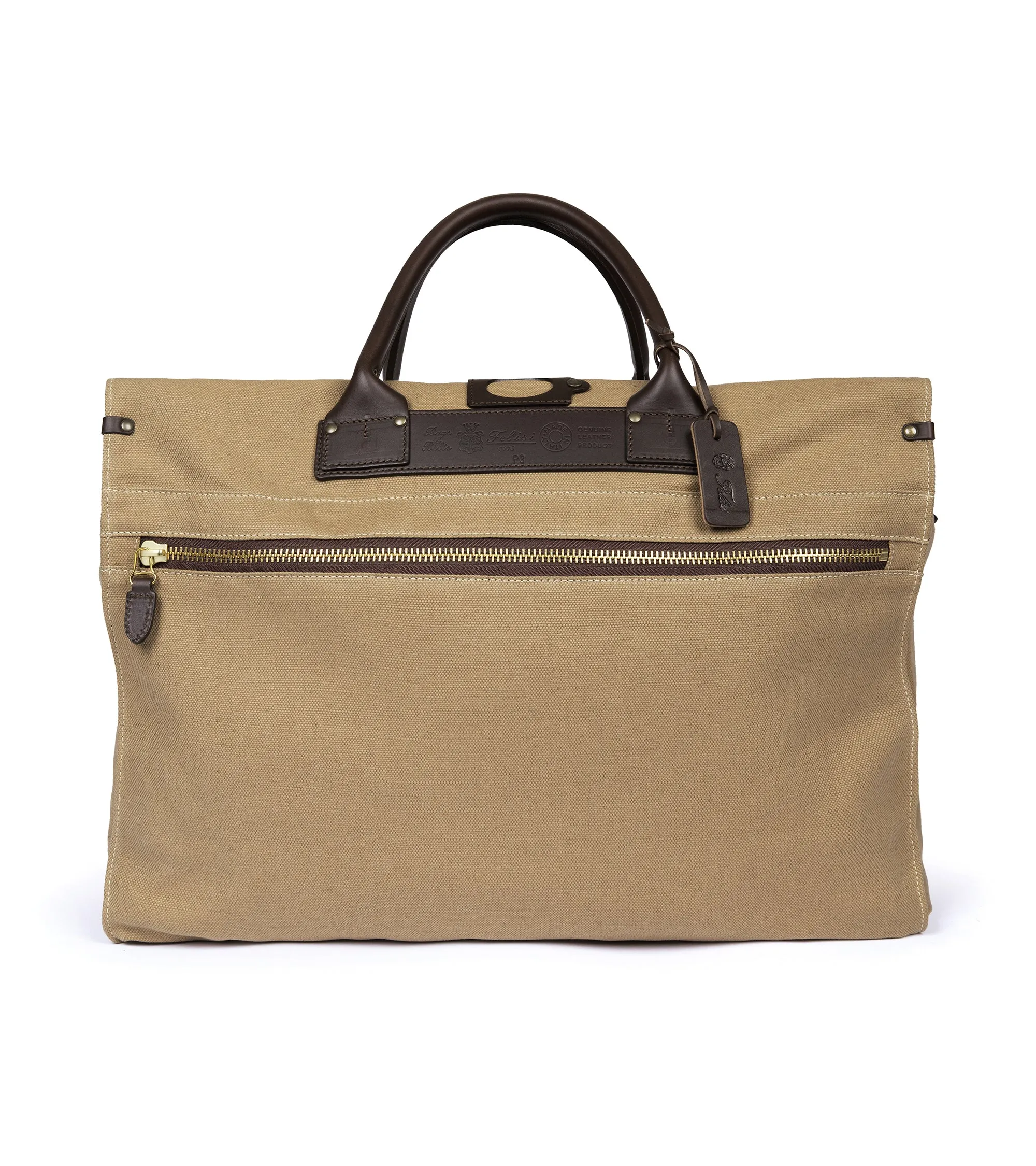 Felisi Canvas P3 Boston Bag: Tan