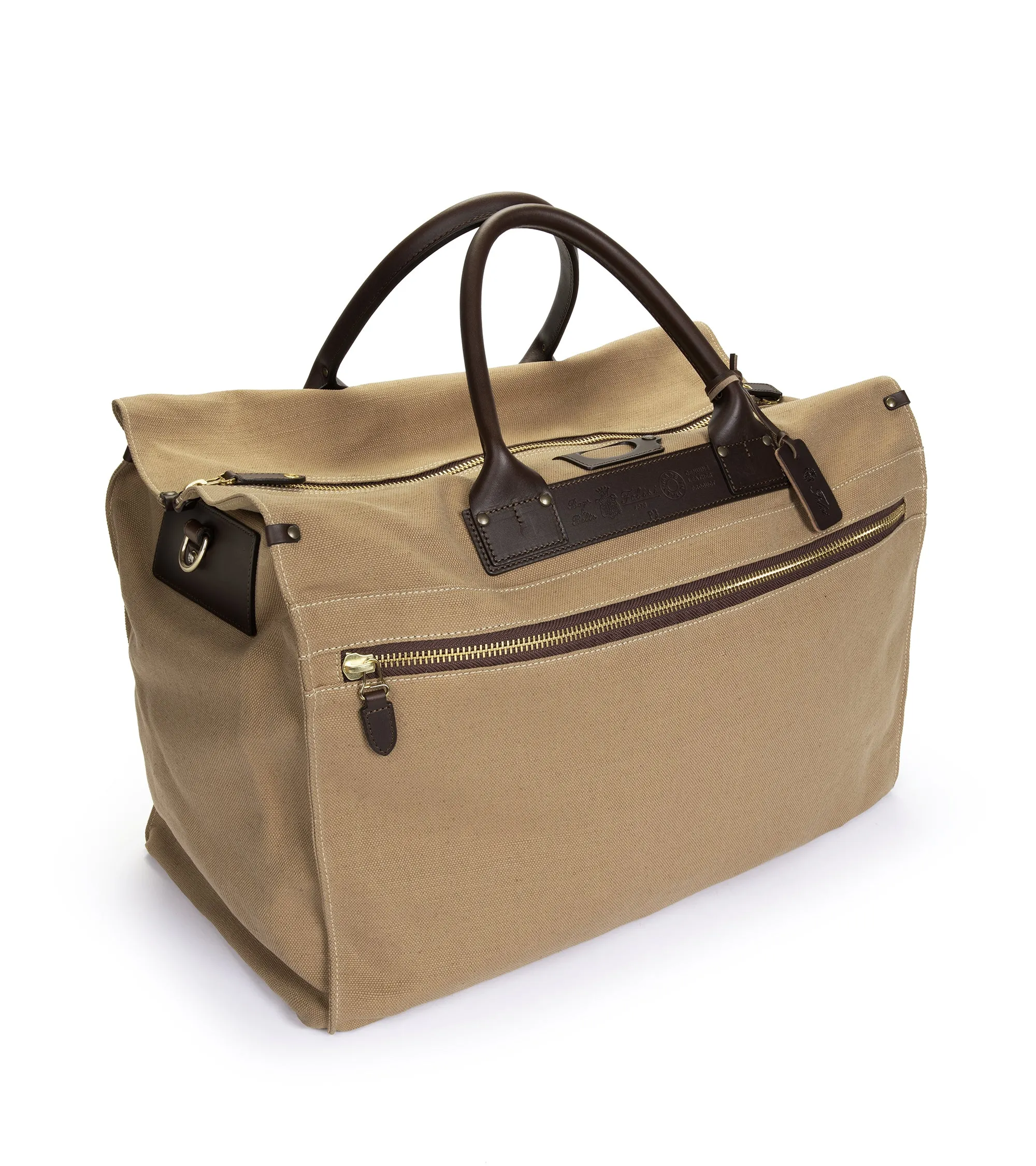 Felisi Canvas P3 Boston Bag: Tan