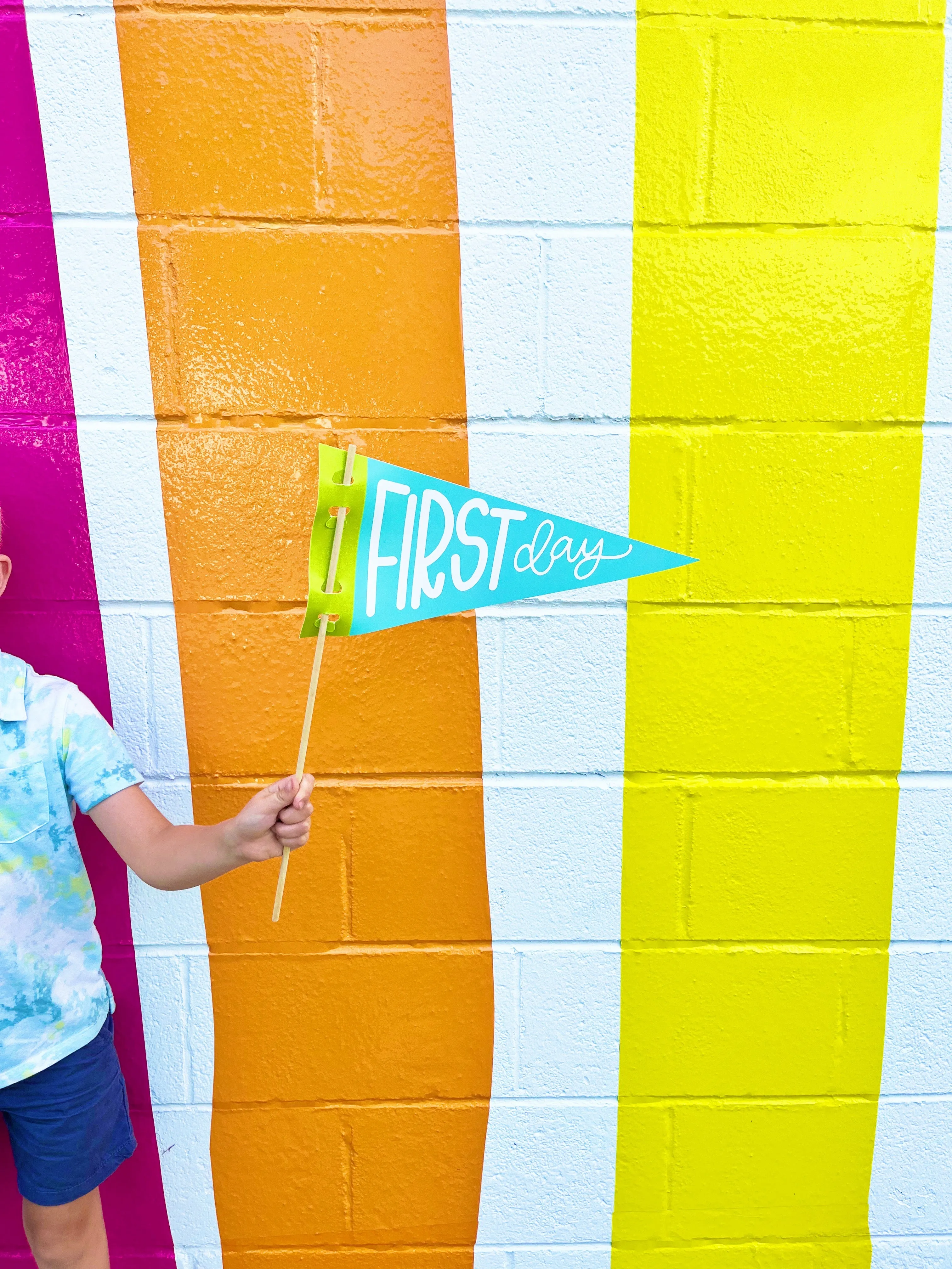 First Day / Last Day of School Reversible Pennant