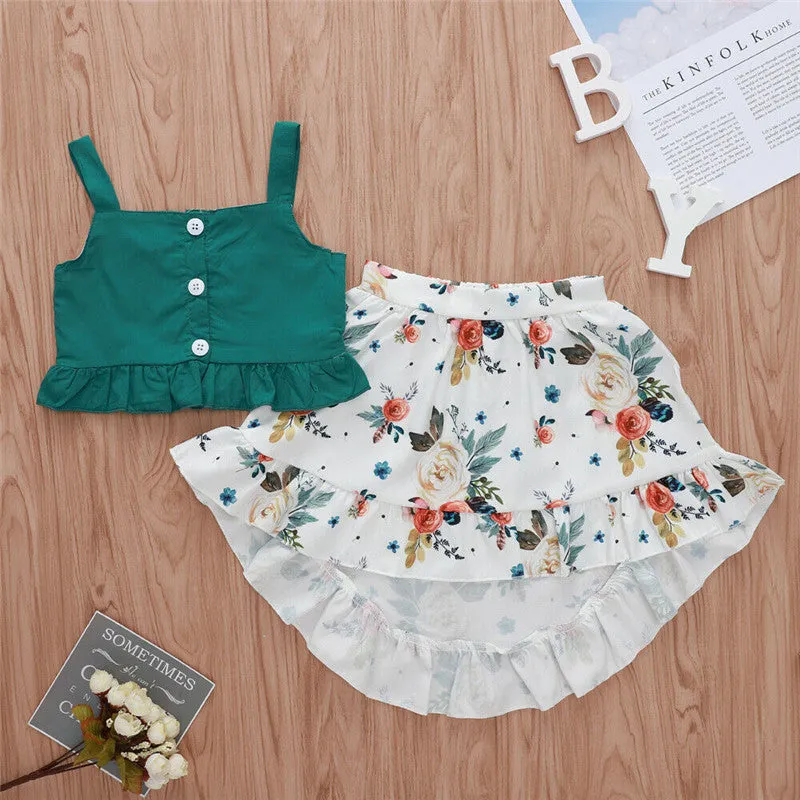 Floral Skirt   Shirt Outfit