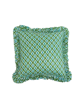 Garden Trellis Ruffled Pillow