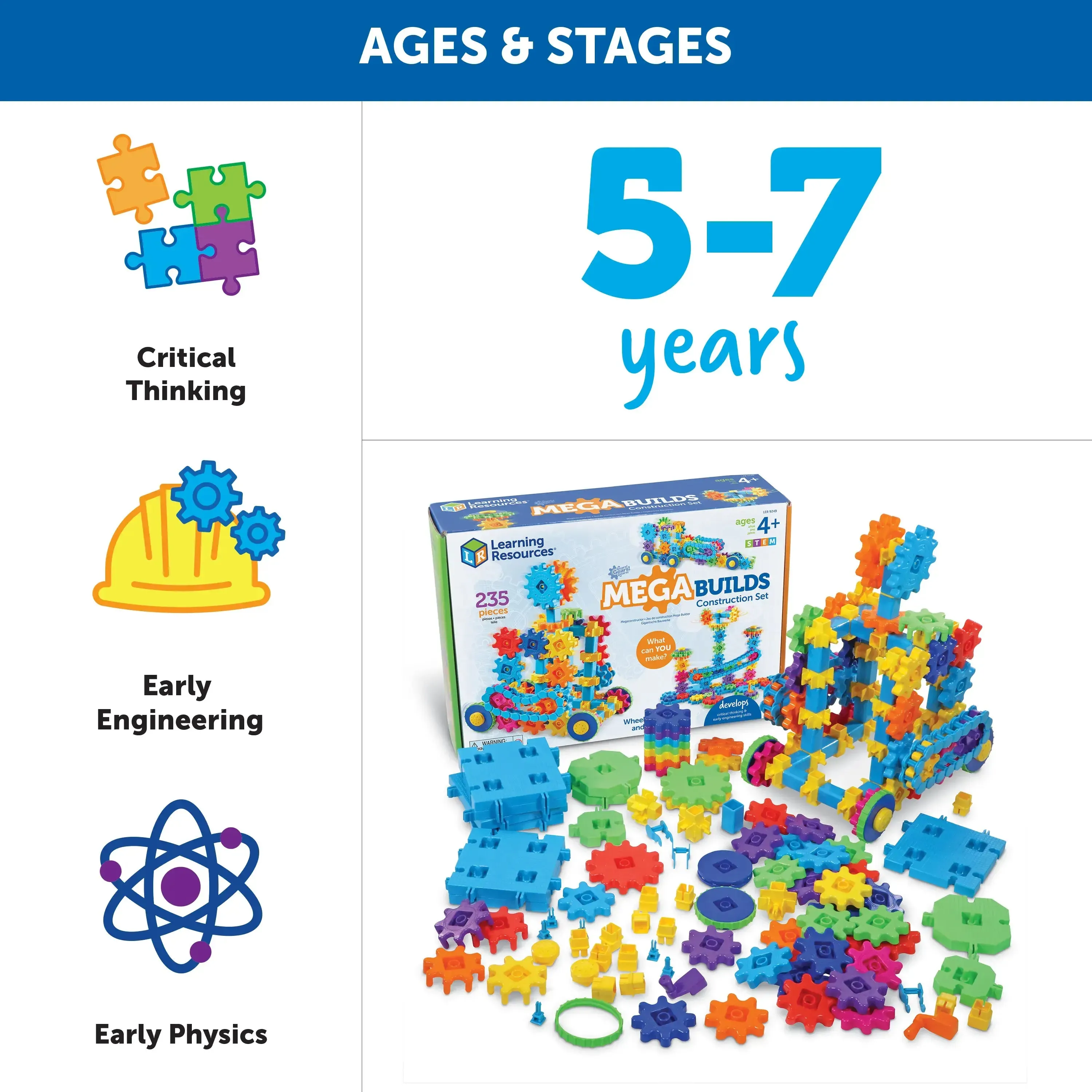 Gears! Gears! Gears!® MEGA Builds Construction Set - Learning Resources