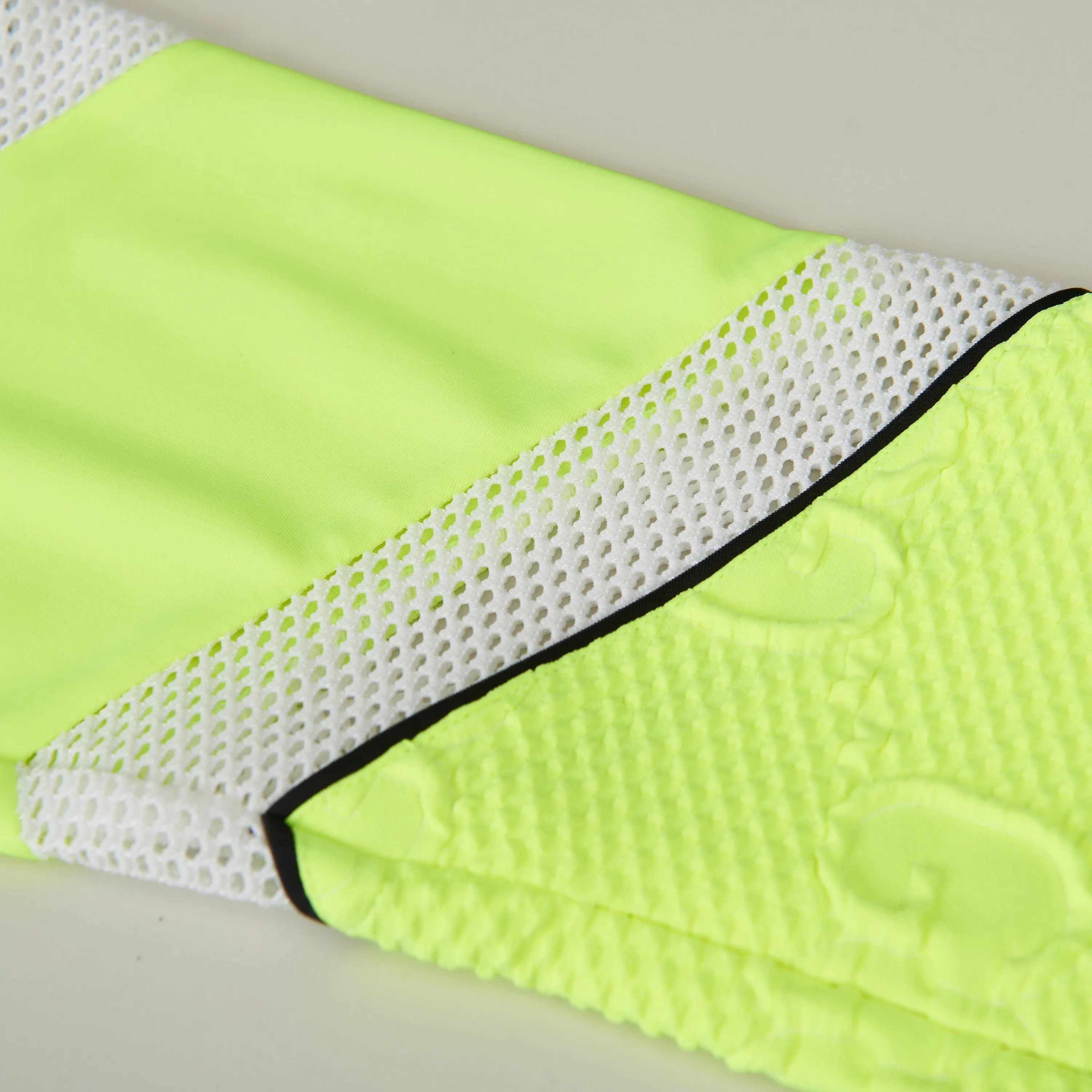 GG Stretch Jersey Neoprene Leggings In Fluorescent Yellow