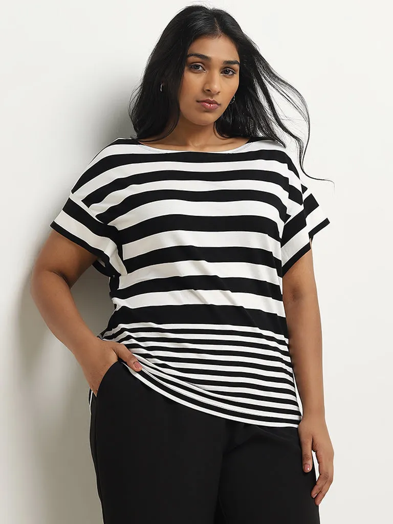 Gia Black & White Striped T-Shirt