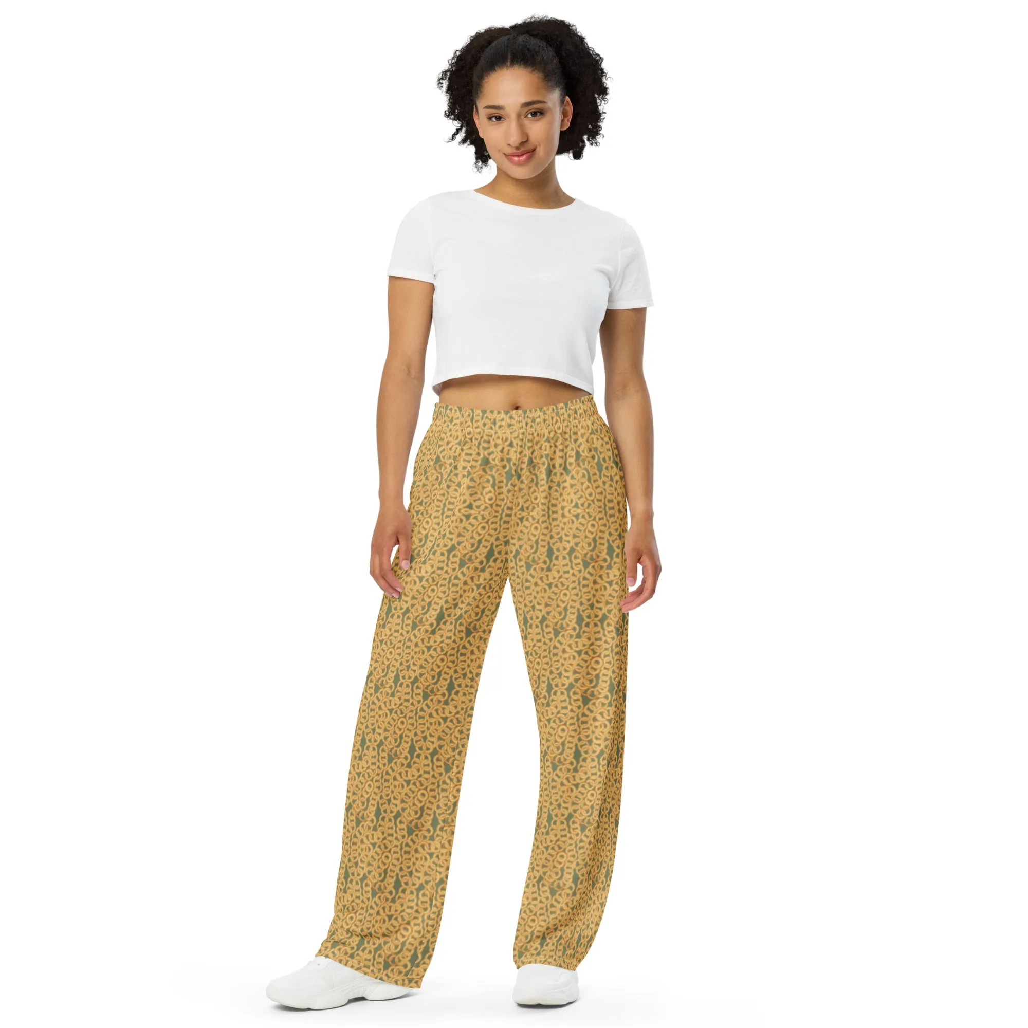 Gold Chain wide-leg pants