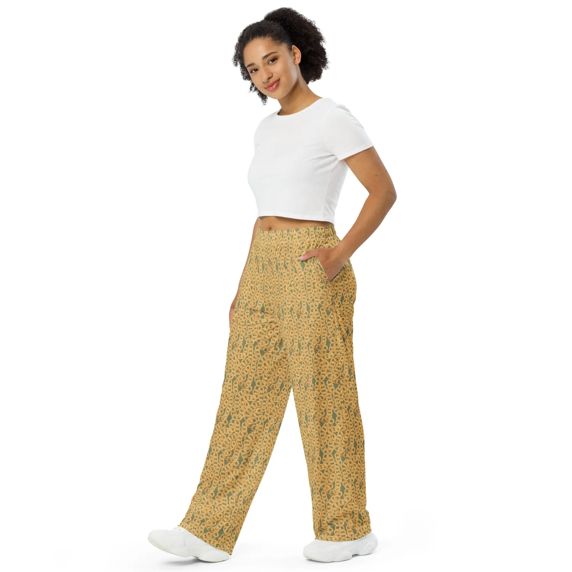 Gold Chain wide-leg pants