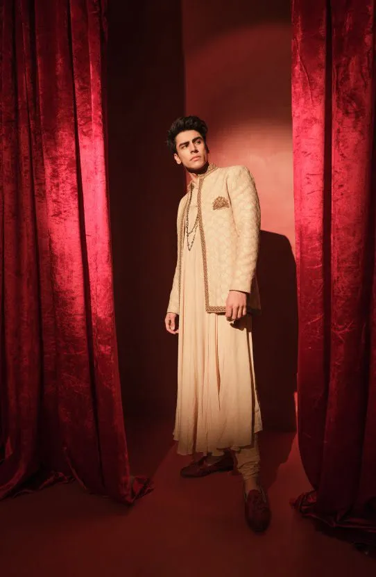 Handcrafted Prince Coat with a Rajasthani Kurta and Pajama