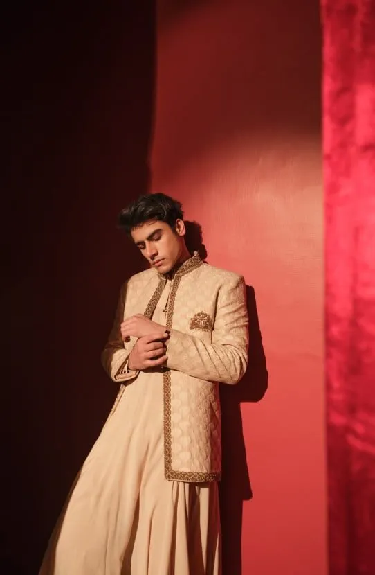 Handcrafted Prince Coat with a Rajasthani Kurta and Pajama