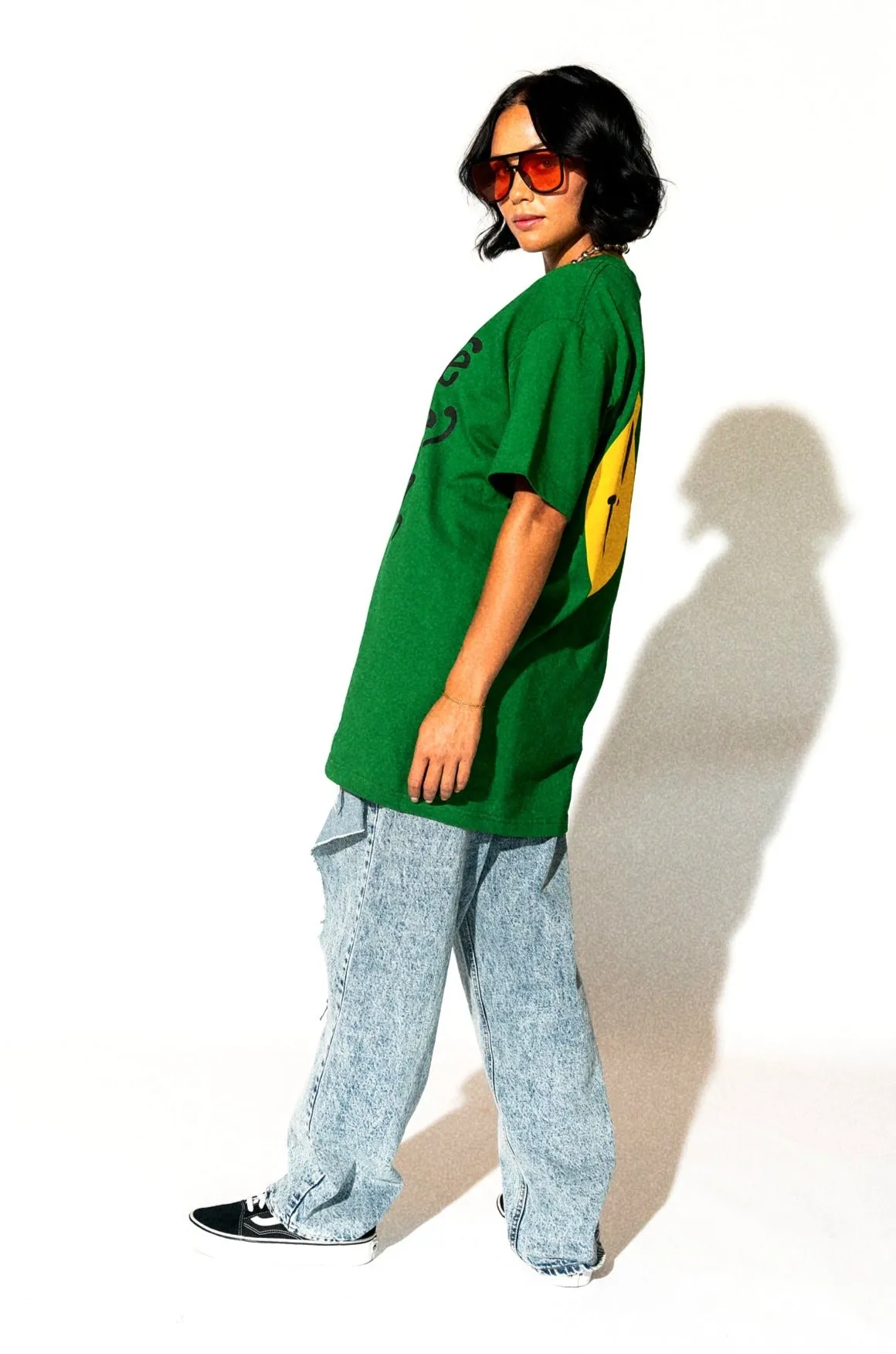 Have More Fun Oversized Tee in Green