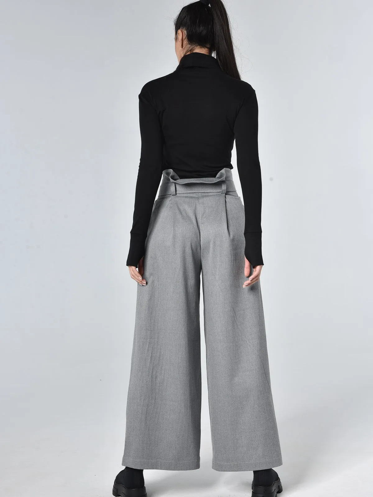 High Waisted Belted Pants